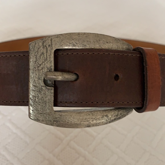 Moore & Giles Brown Distressed Buckle Belt - Picture 2 of 8
